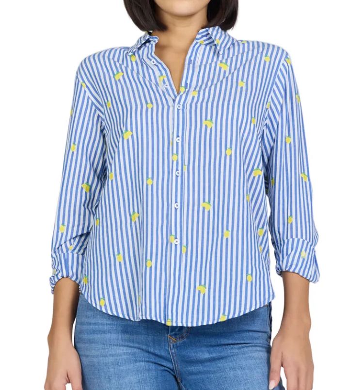 Lolita Blue Lemon Top, COLOR: Blue Lemon Embroidery, Size: XS