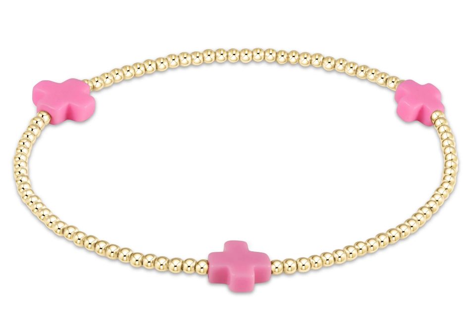 Signature Cross 2mm Gold Bracelet