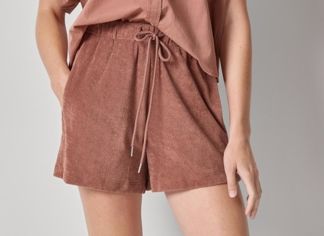 Terry Short, COLOR: Bark, Size: XS