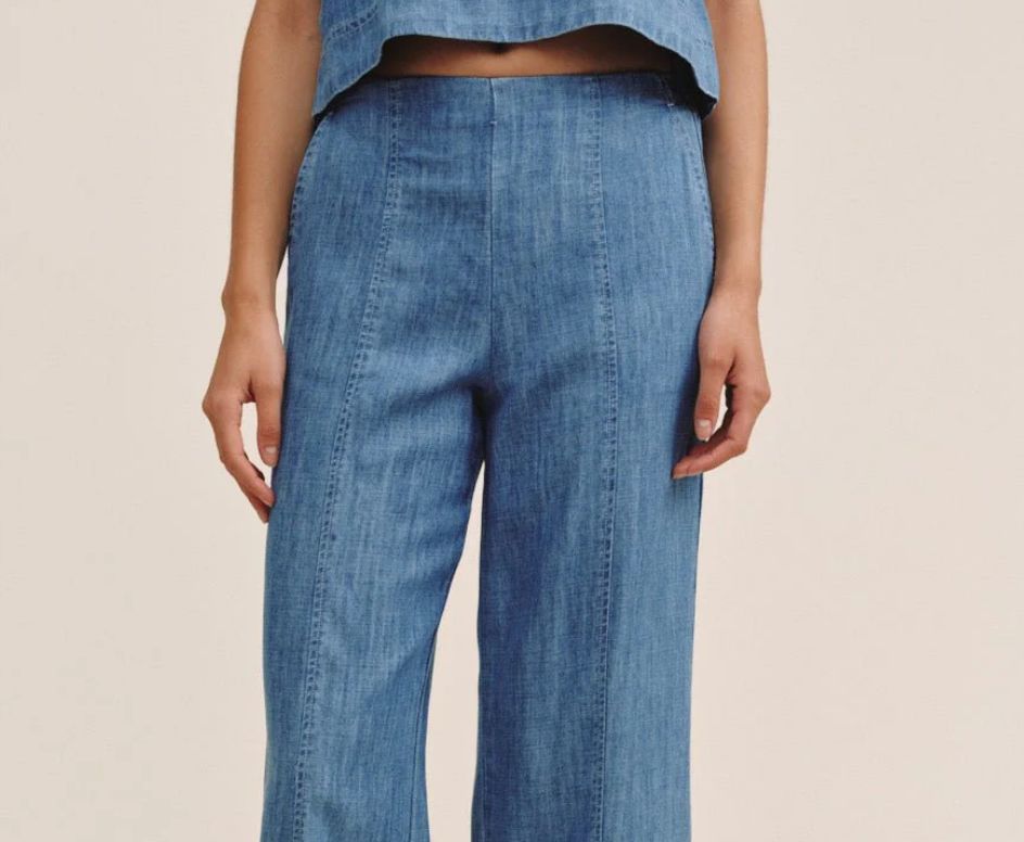 Clean Waist Denim Pant, COLOR: Island Blue Wash, Size: XS