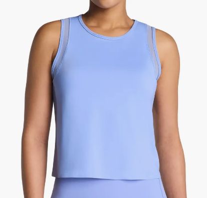 Mesh Crewneck Tank, COLOR: Hyacinth, Size: M