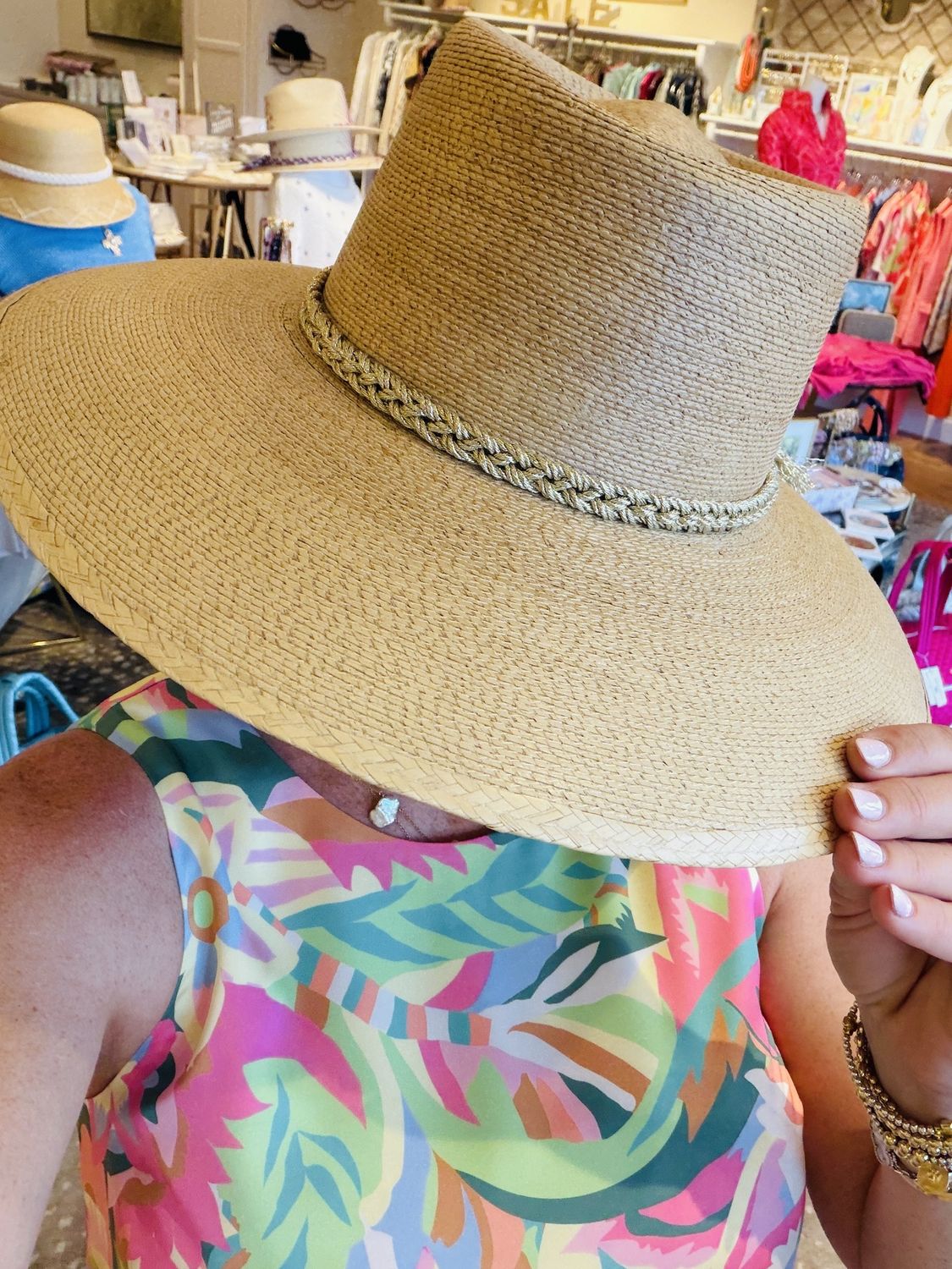 Gold Braid Straw Hat