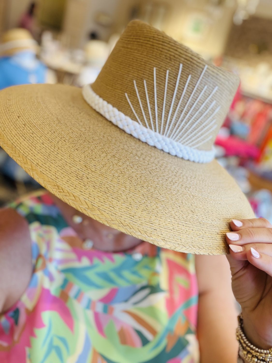 White Braid Agave Straw Hat