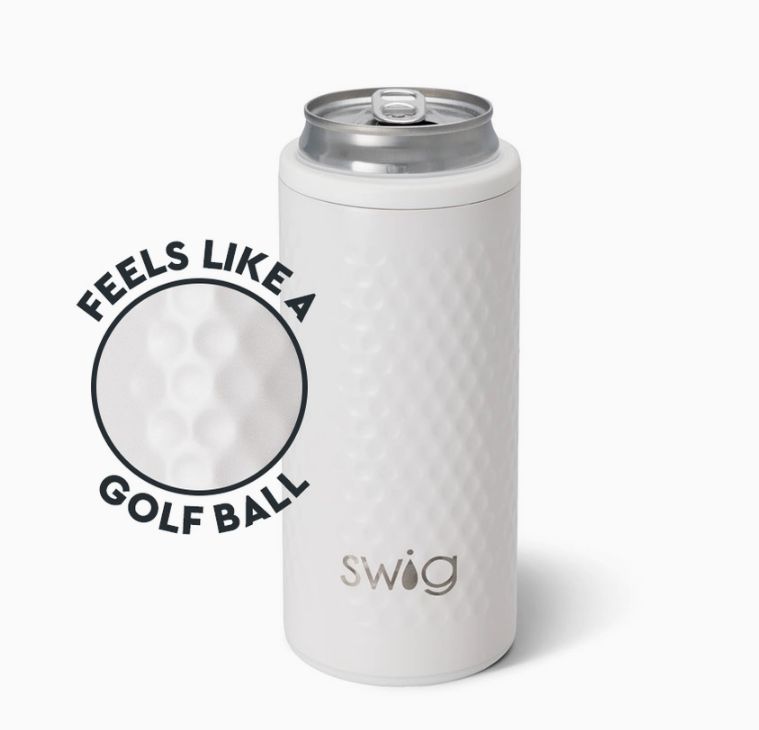 White Golf Ball Skinny Can Cooler (12oz)