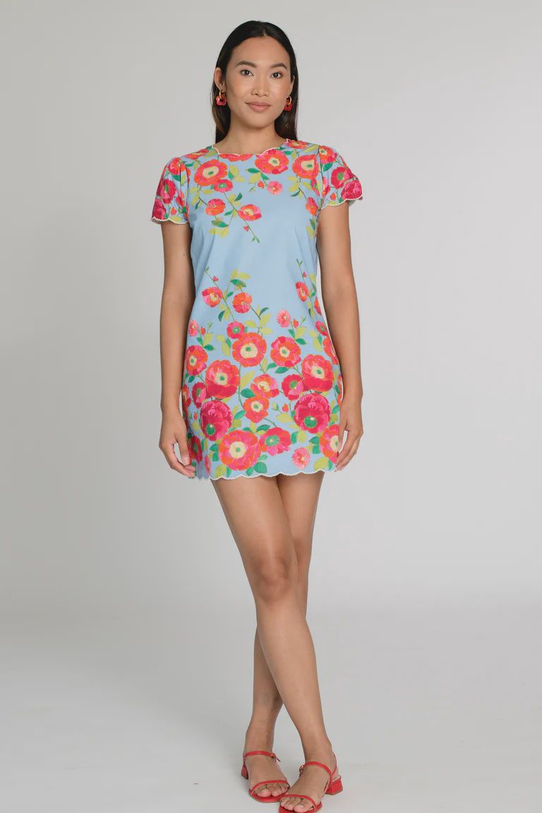 Louisa Dress - Poppy Patch Blueberry, COLOR: Poppy Patch Blueberry, Size: XS
