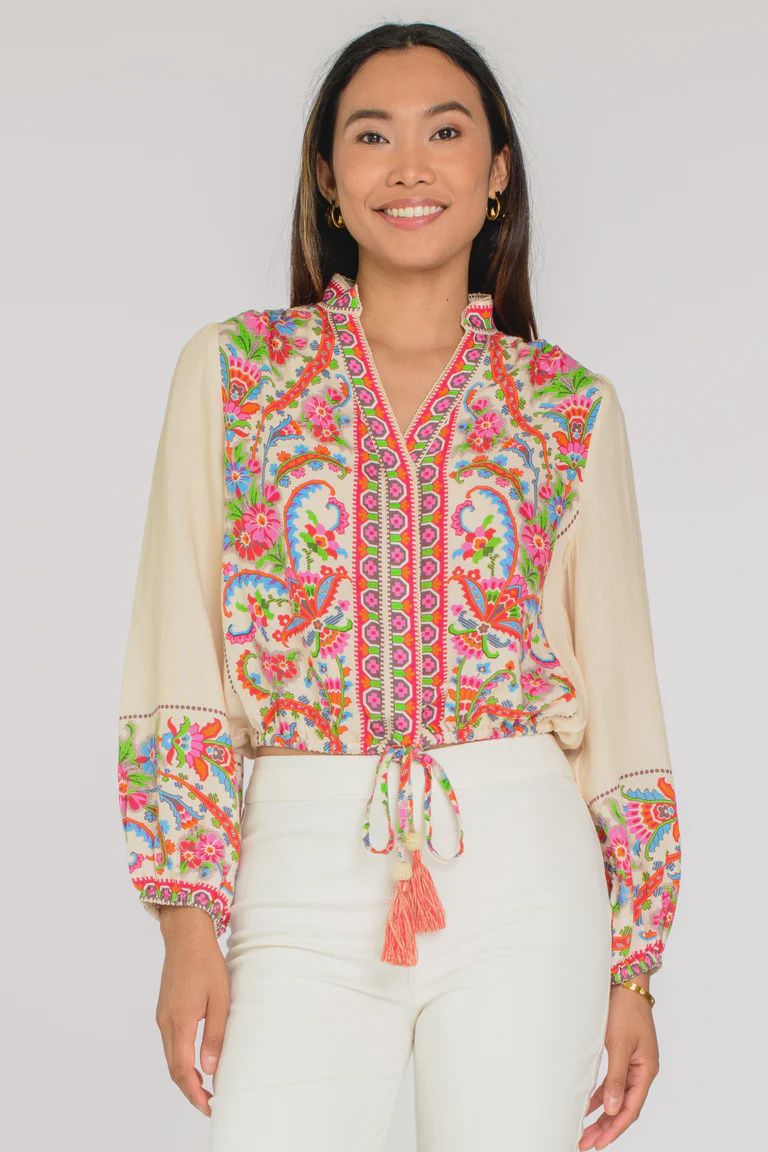 Emmet Top, COLOR: Scroll With It, Size: XS