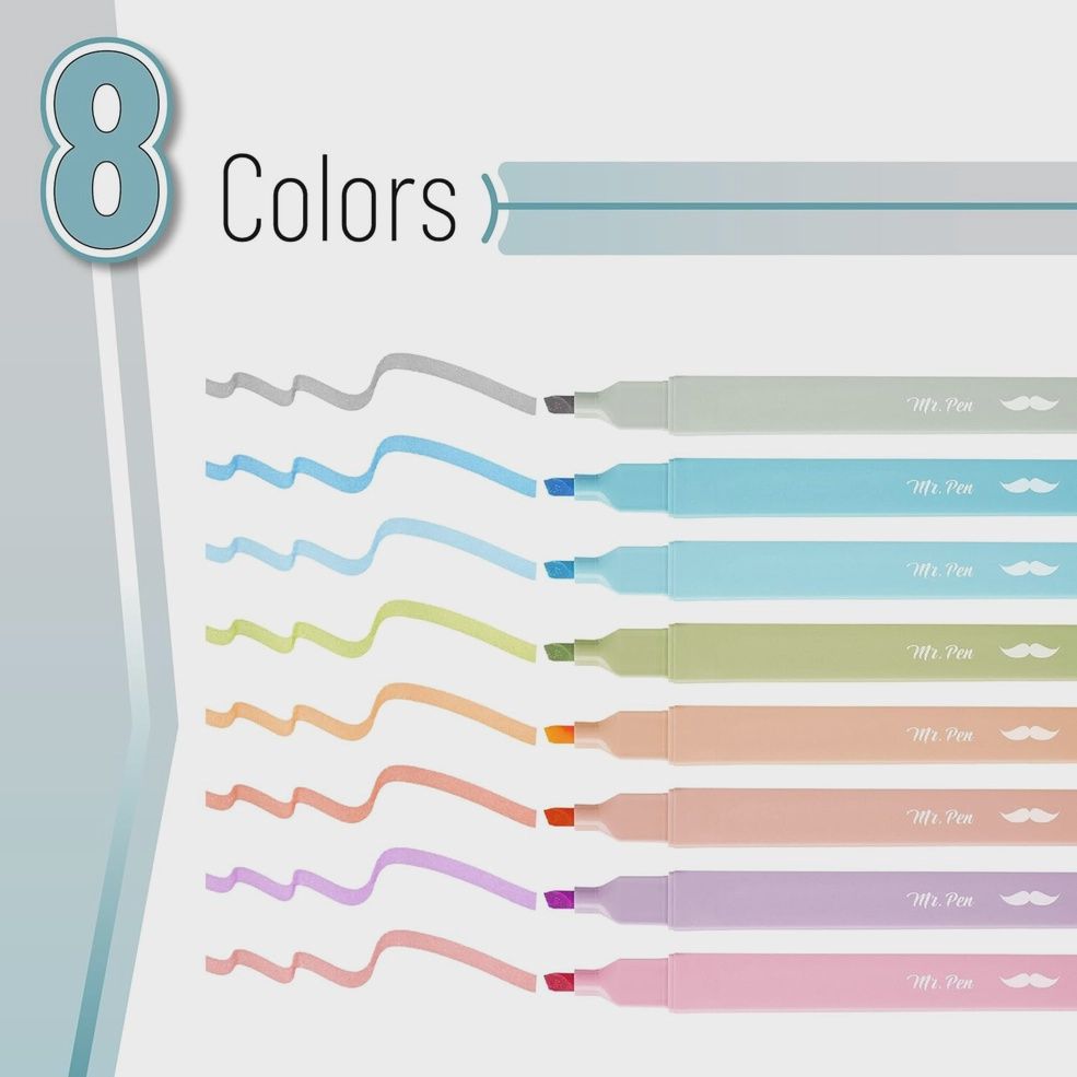 Aesthetic Highlighters 8 Pack