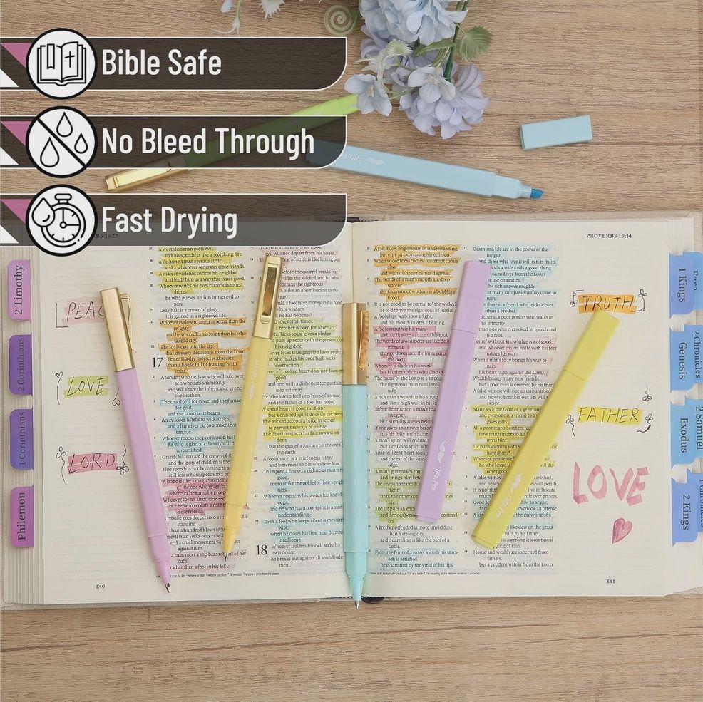 Bible Safe Pastel Highlighters Set