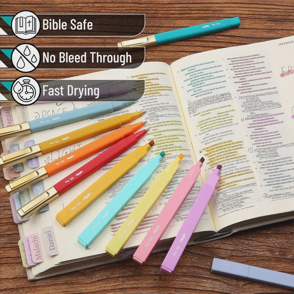Bible Safe Highlighters &amp; Gel Pens Set