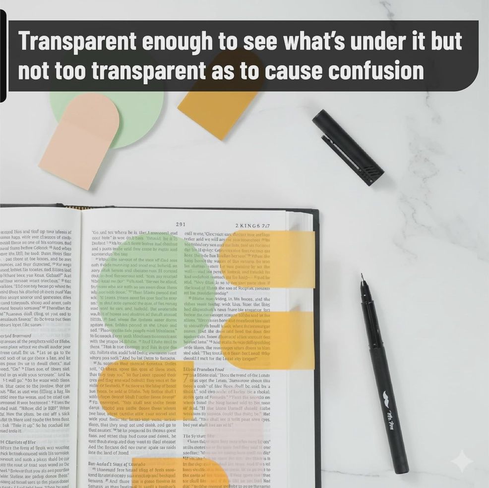 Bible Transparent Sticky Notes 150 Sheets