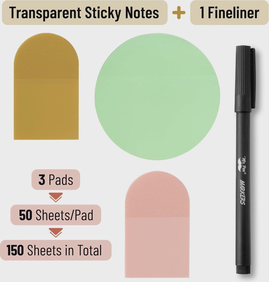 Bible Transparent Sticky Notes 150 Sheets