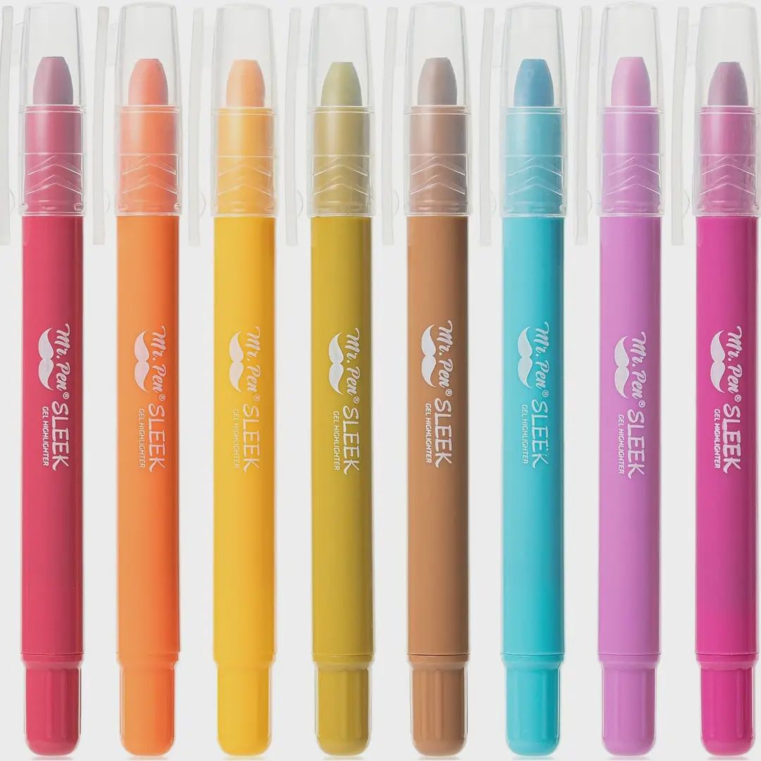 Gel Bible Highlighters 8 Pack No Bleed