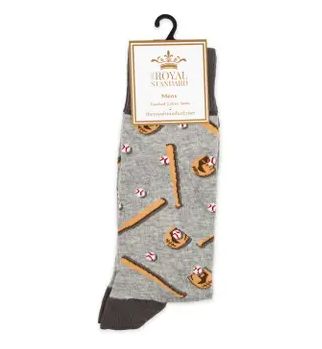 Men's Baseball Socks Gray/Brown