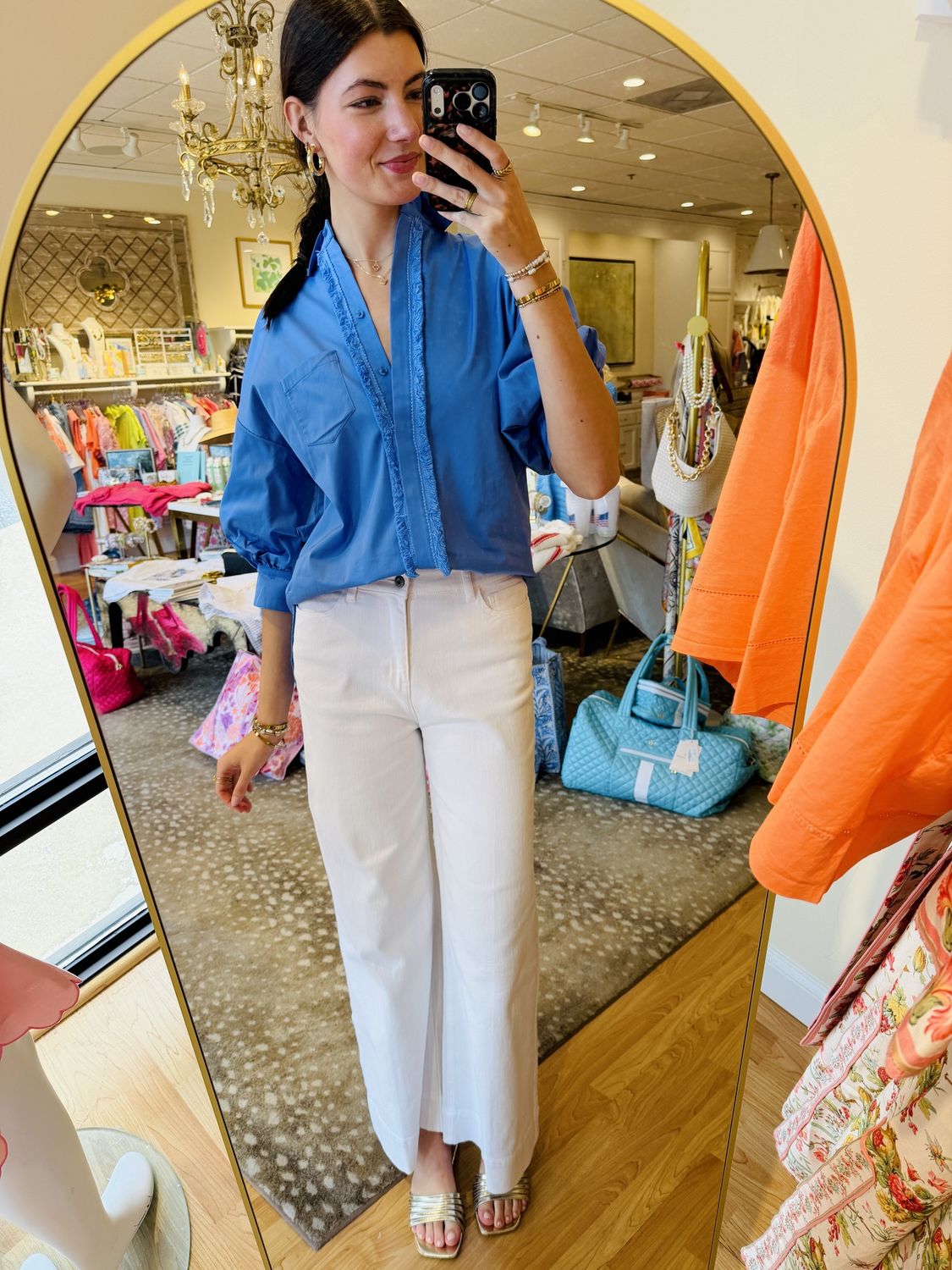 Caroline Cotton Fringed Shirt