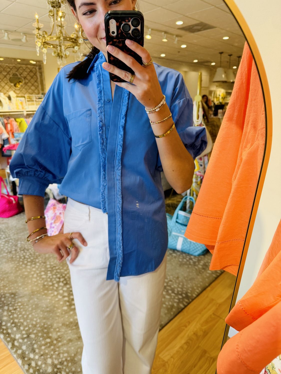 Caroline Cotton Fringed Shirt