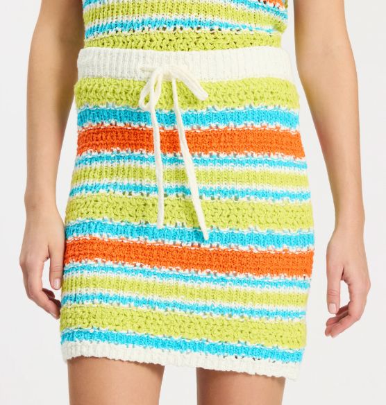 Vero Knit Stripe Skirt