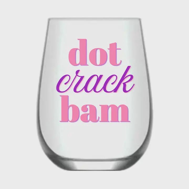 Mahjong Stemless Wine Glass  - Single 1ct