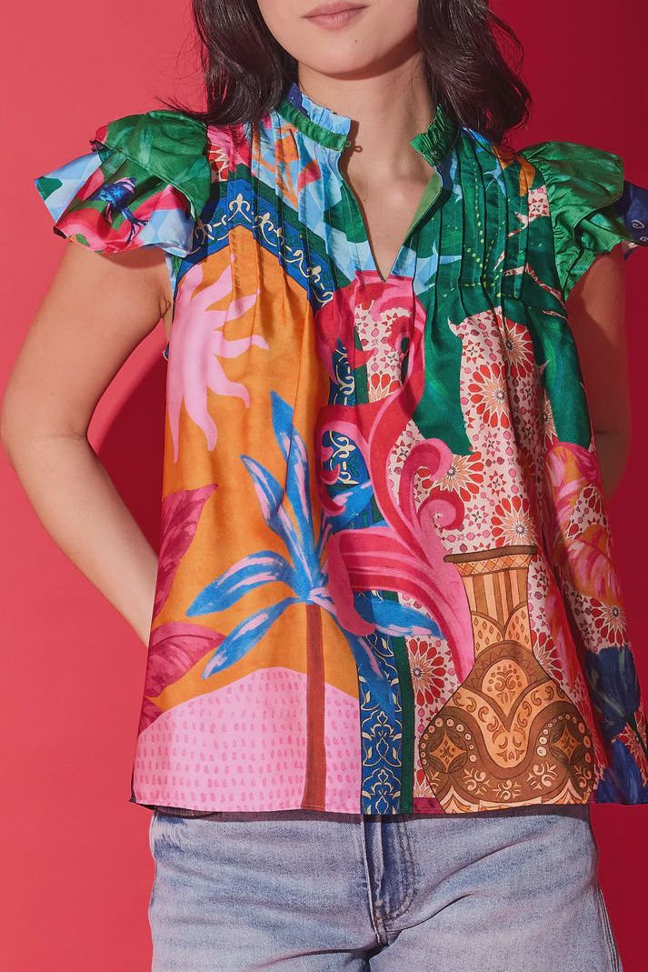 Mattie Top, COLOR: Marrakech, Size: XS
