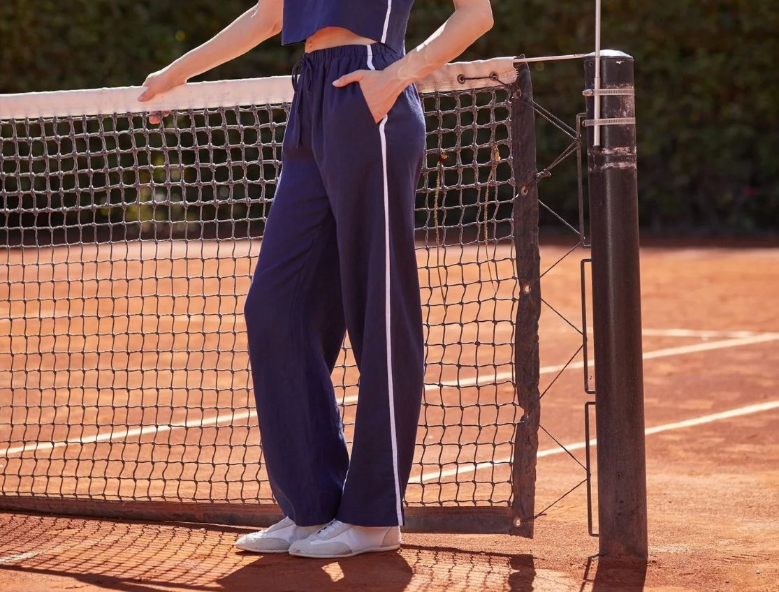 Sport Stripe Pant, COLOR: Nautical Night, Size: XS