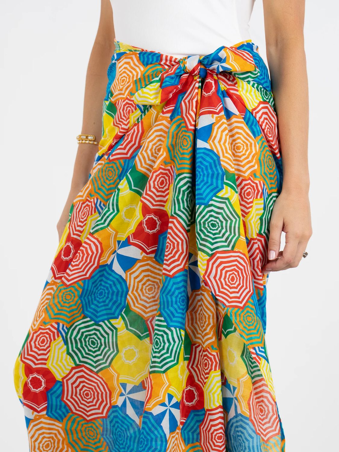 Cotton Voile Sarong, COLOR: Beach Club, Size: One Size