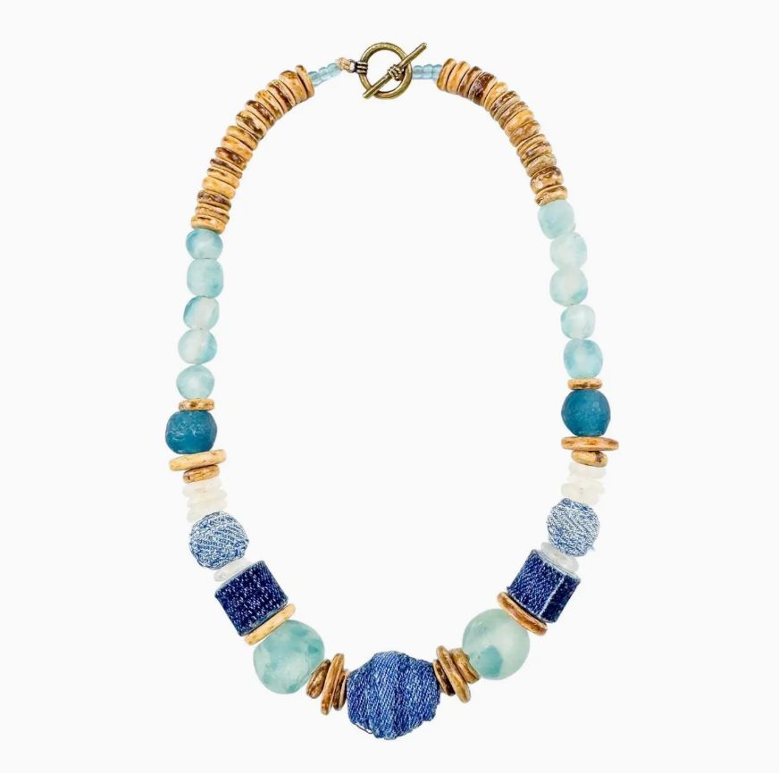 Classic Necklace | Denim   14.5"
