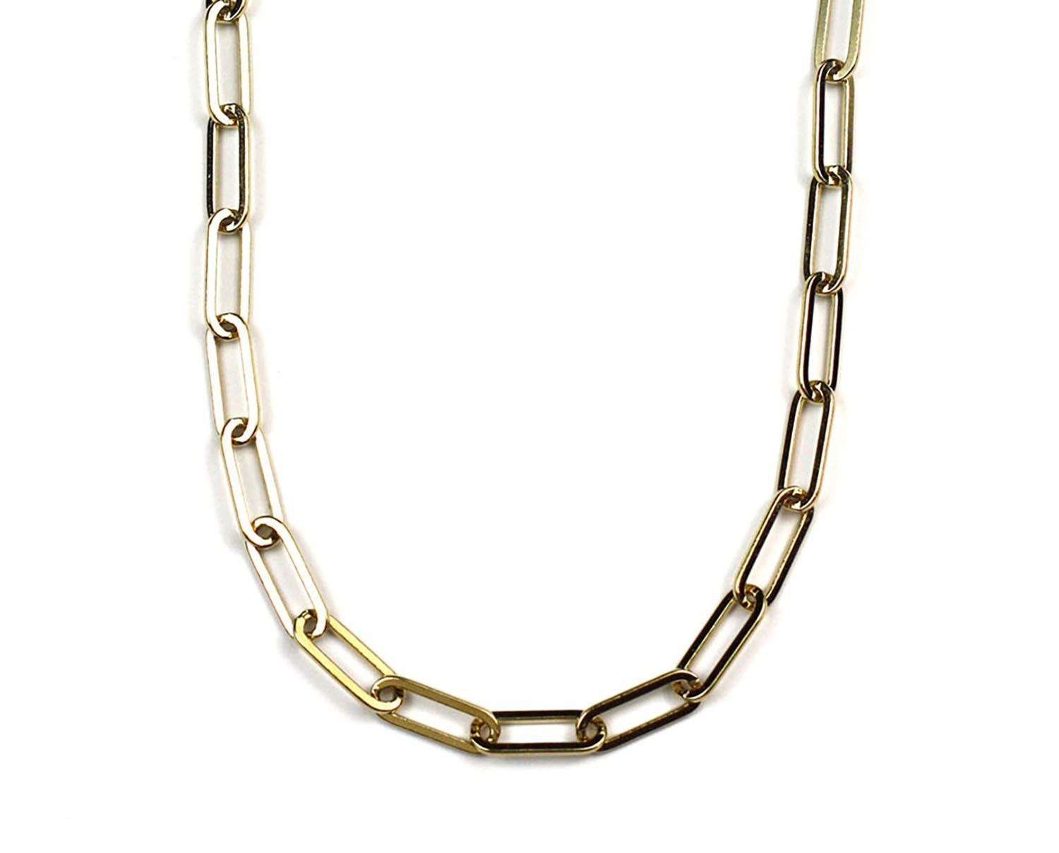 Thick Paperclip Necklace 17"