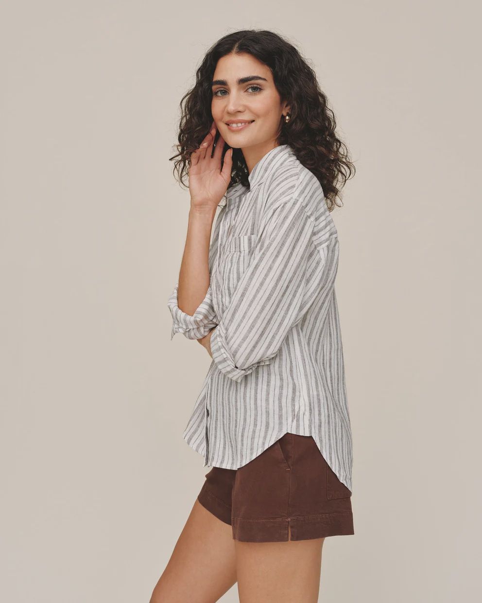 Long Sleeve Oversized Pocket Shirt