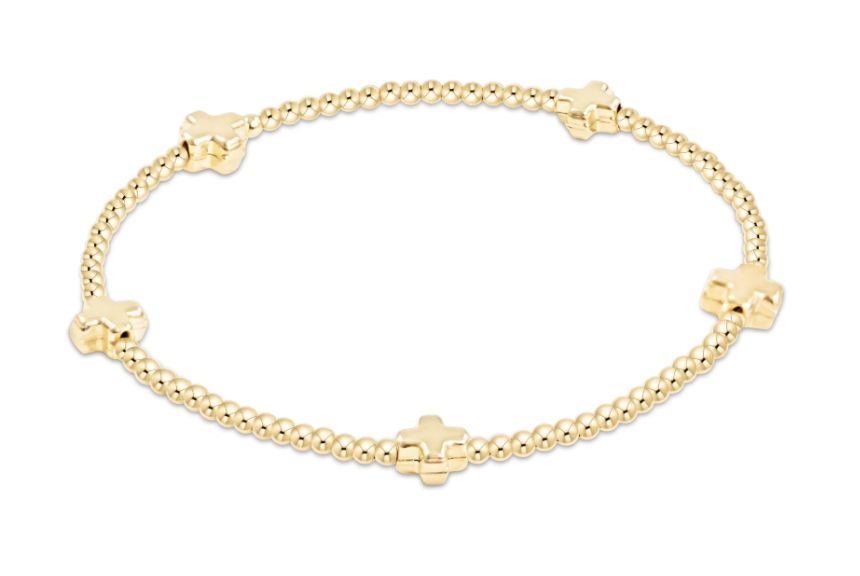Signature Cross Small 2mm Gold