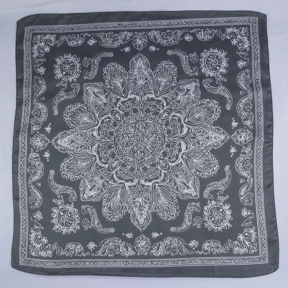 Paisley Mandala Print Satin Scarf