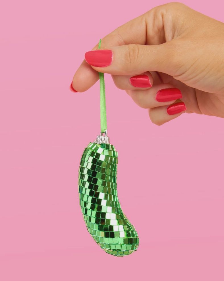 Disco Pickle Christmas Ornament