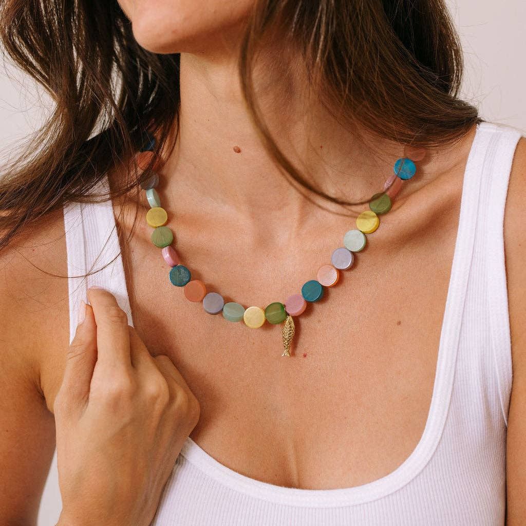 Rainbow Confetti Necklace