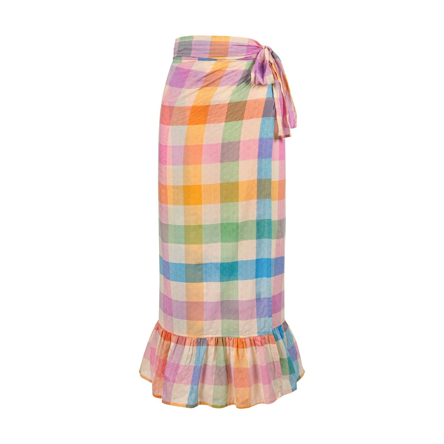 Rainbow Plaid Vienna Sarong