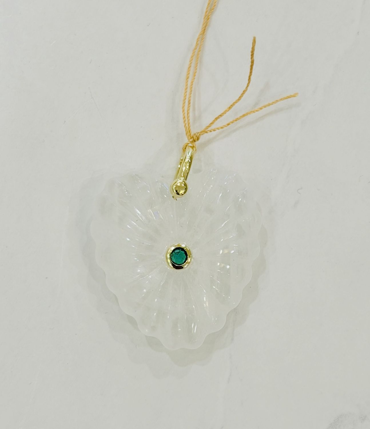 Fluted Heart Charm