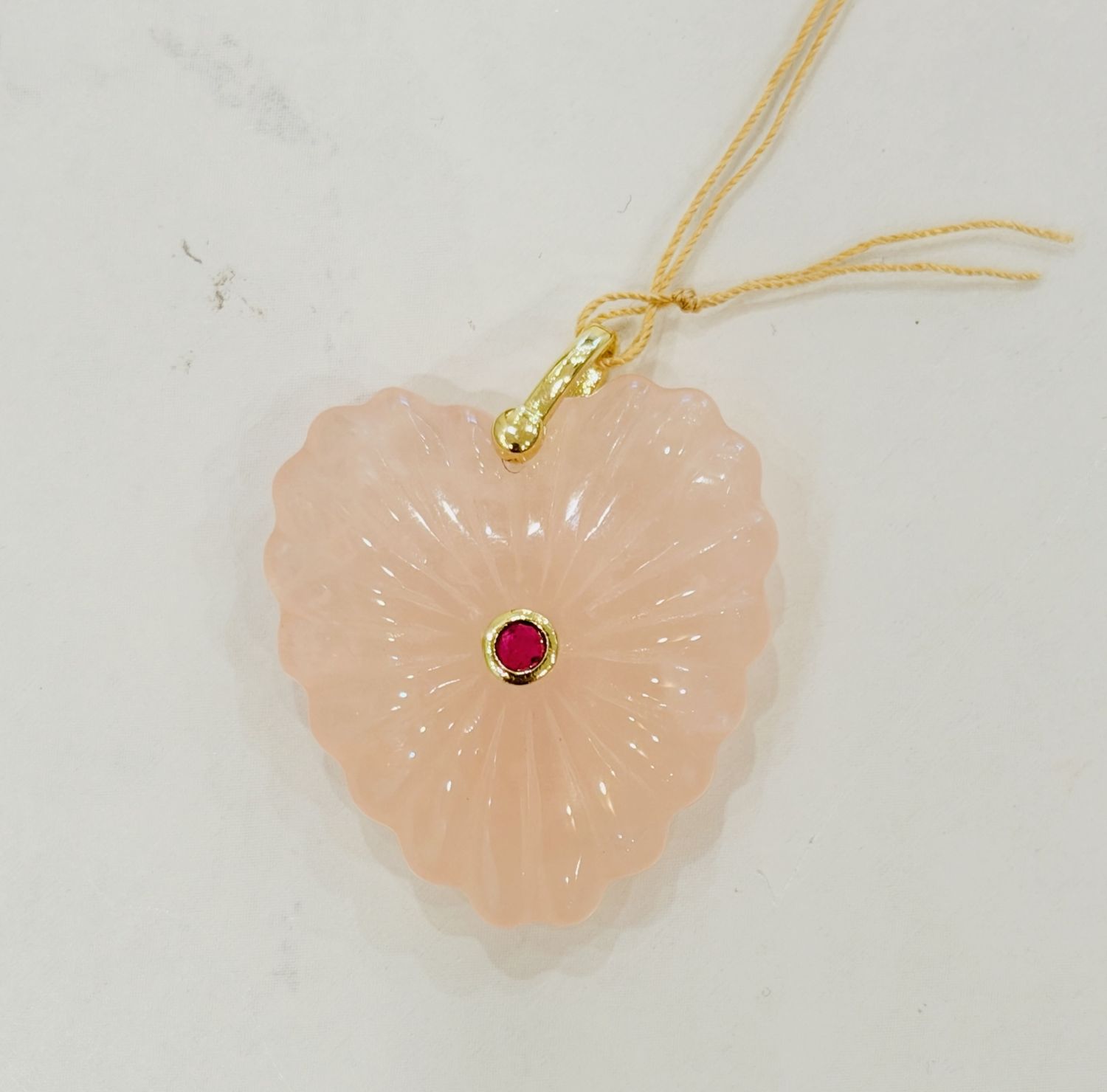 Fluted Heart Charm