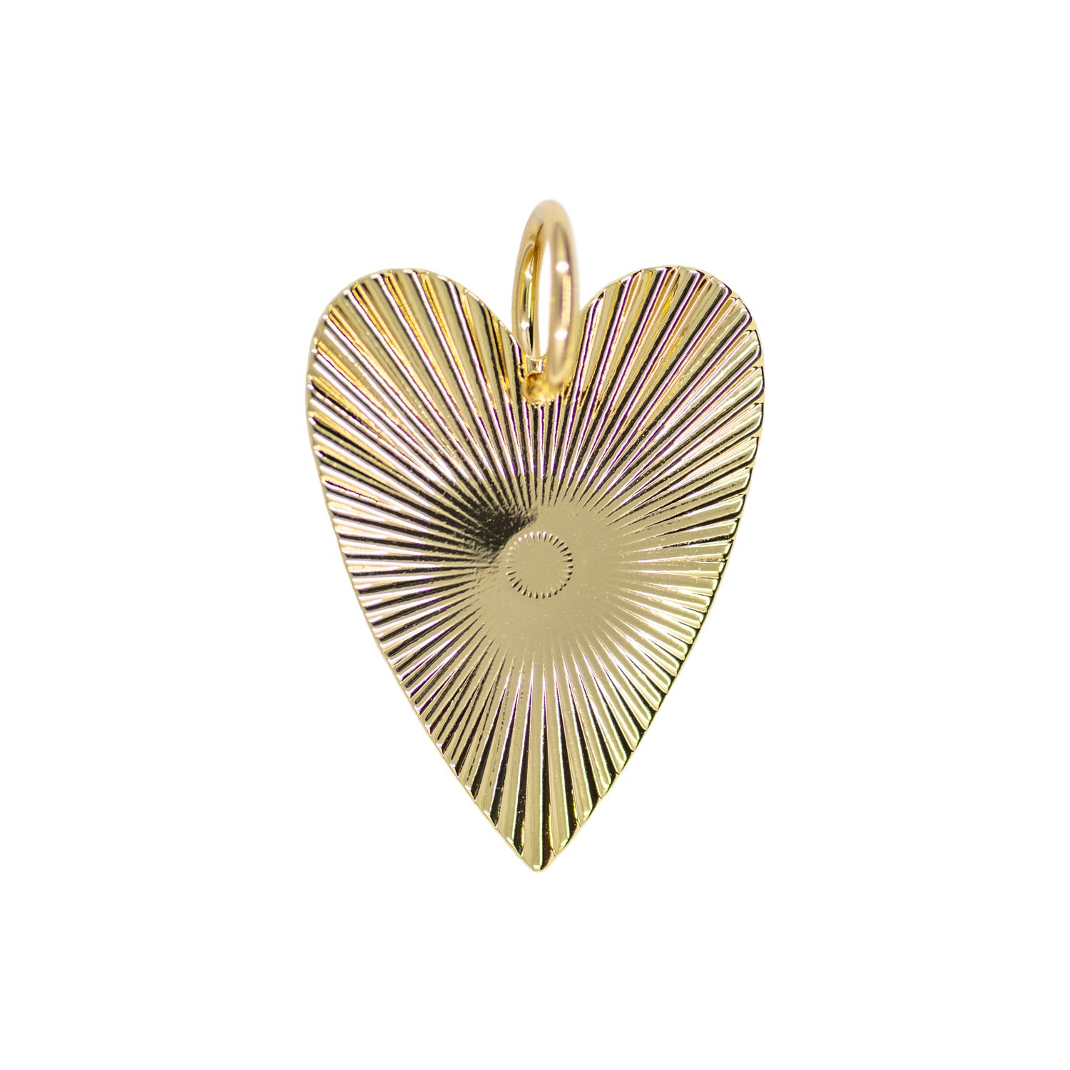 Flat Thin Fluted Heart Charm