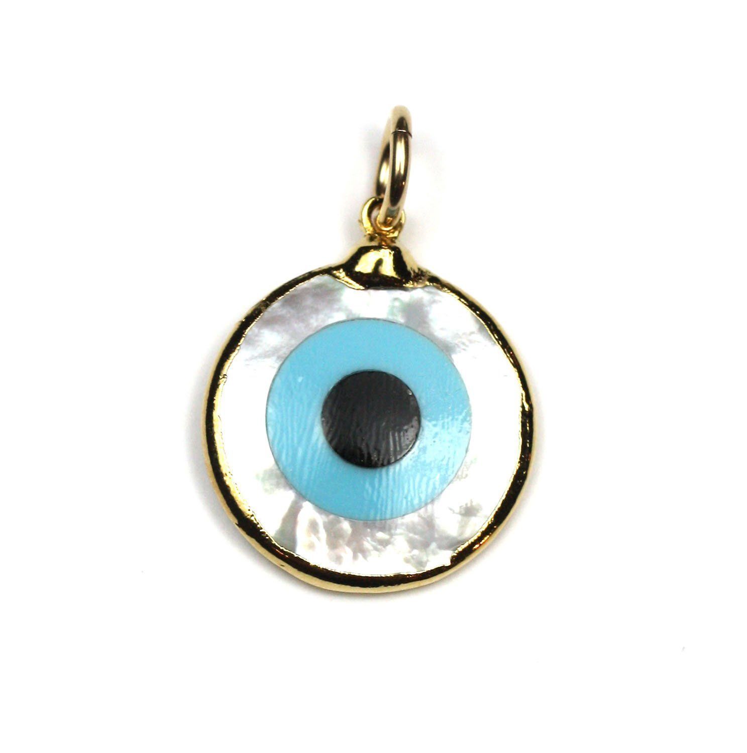 Mother of Pearl Evil Eye Charm