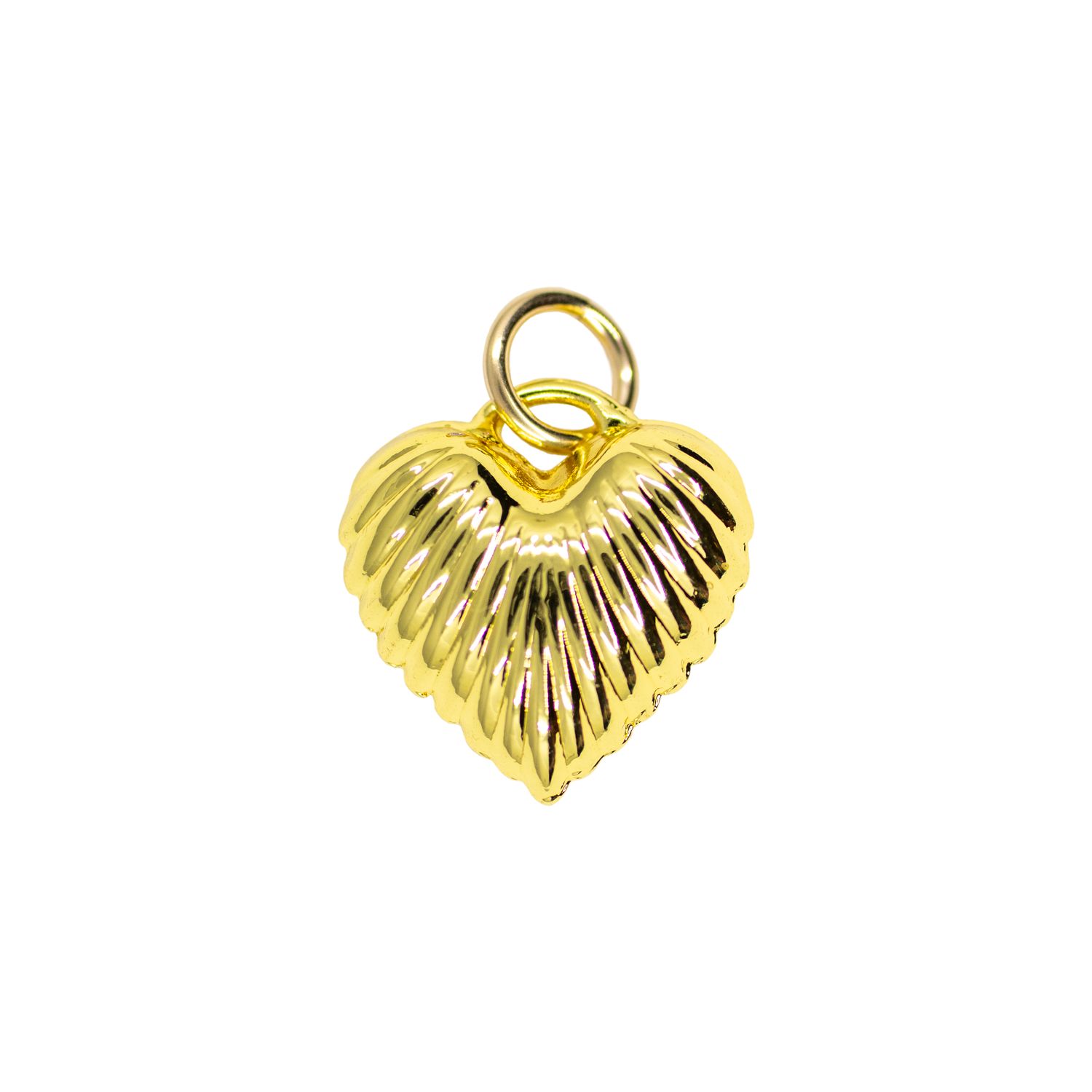 Puffy Heart Charm Gold
