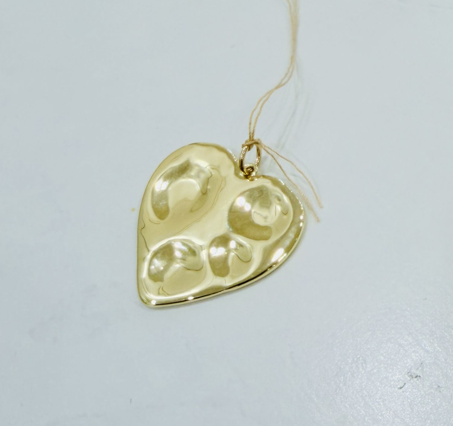 XL Hammered Heart Charm
