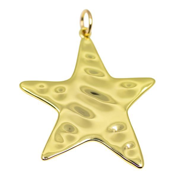 XL Hammered Star Charm