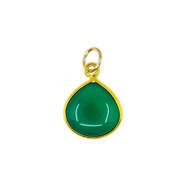 Green Briolette Charm