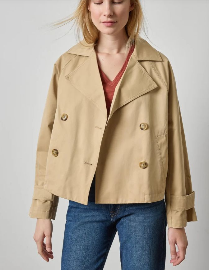Double Breasted Short Trench