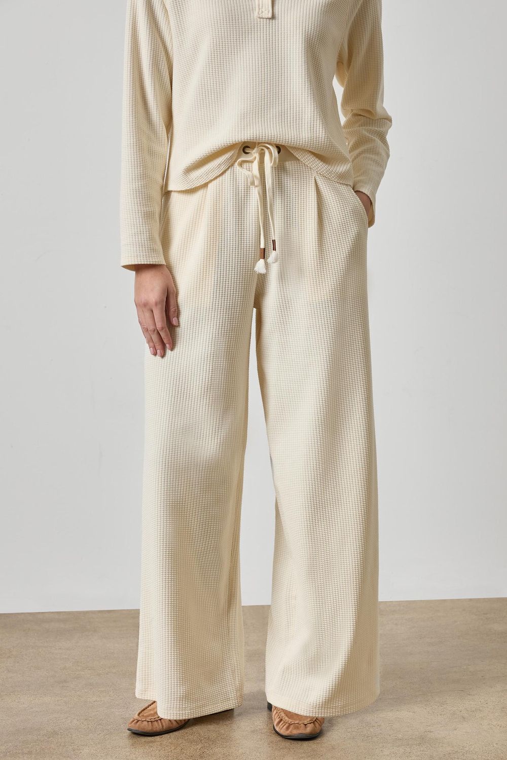 Full Length Pleated Pant, COLOR: Rope, Size: XS