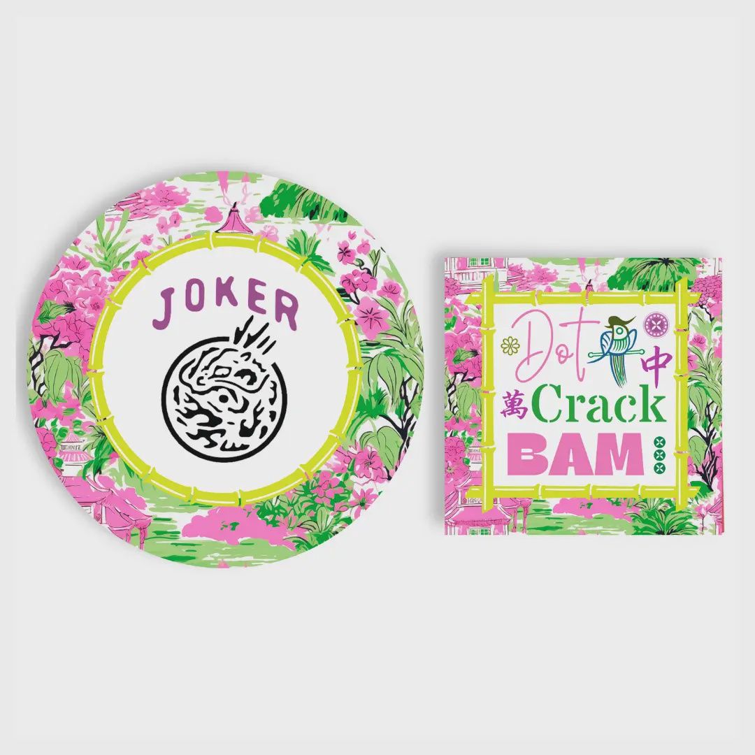 Mahjong Plates + Napkins Gift Bundle