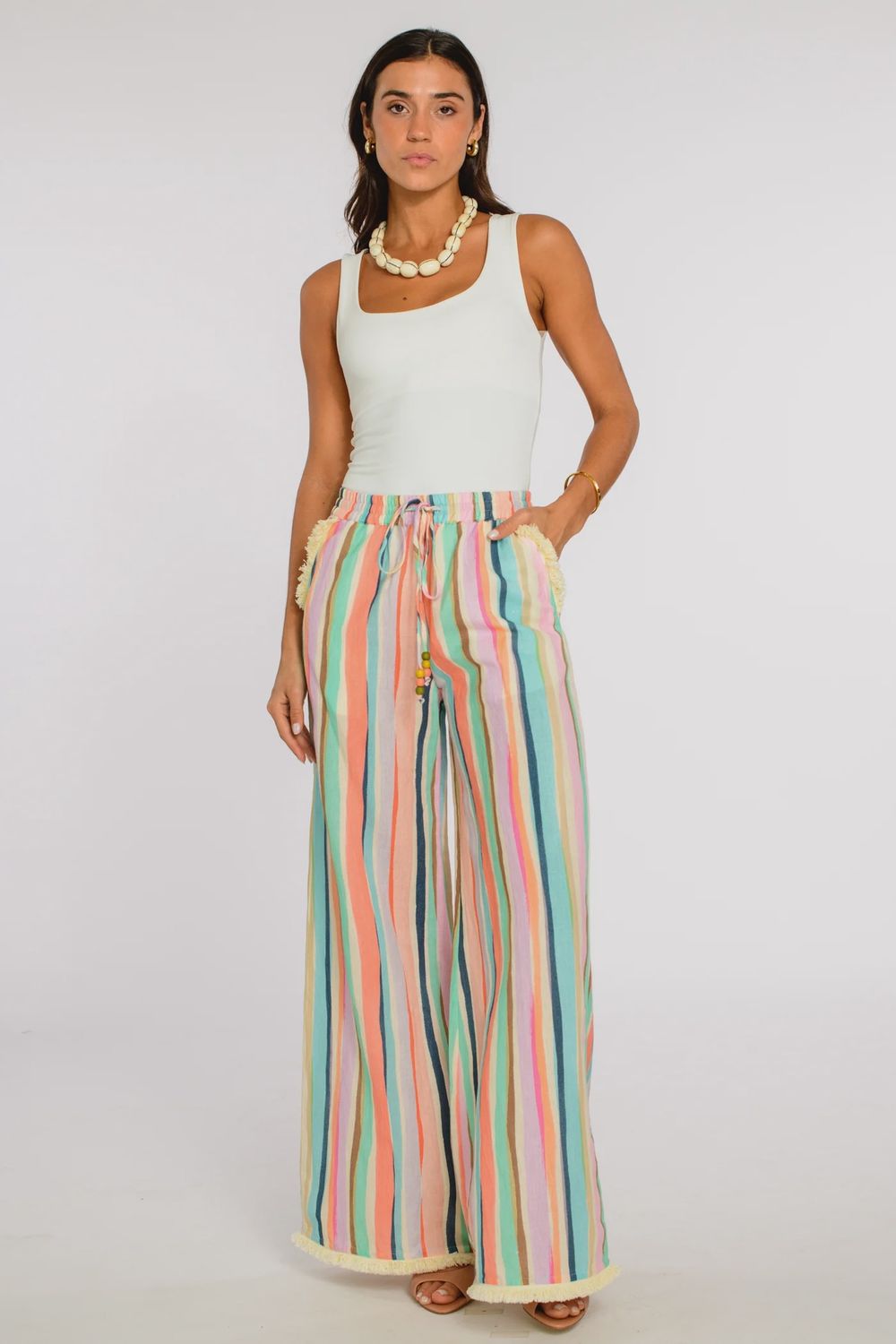 Presley Pant - Sherbet Stripe