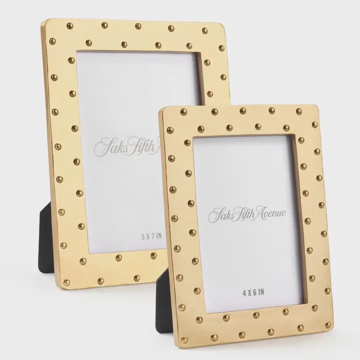 Saks Fifth Ave. Gold Hobnail Frame, Size: 4X6