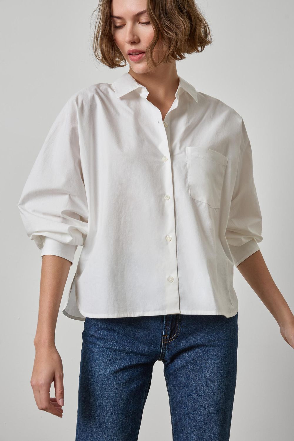 Dolman Sleeve Button Down