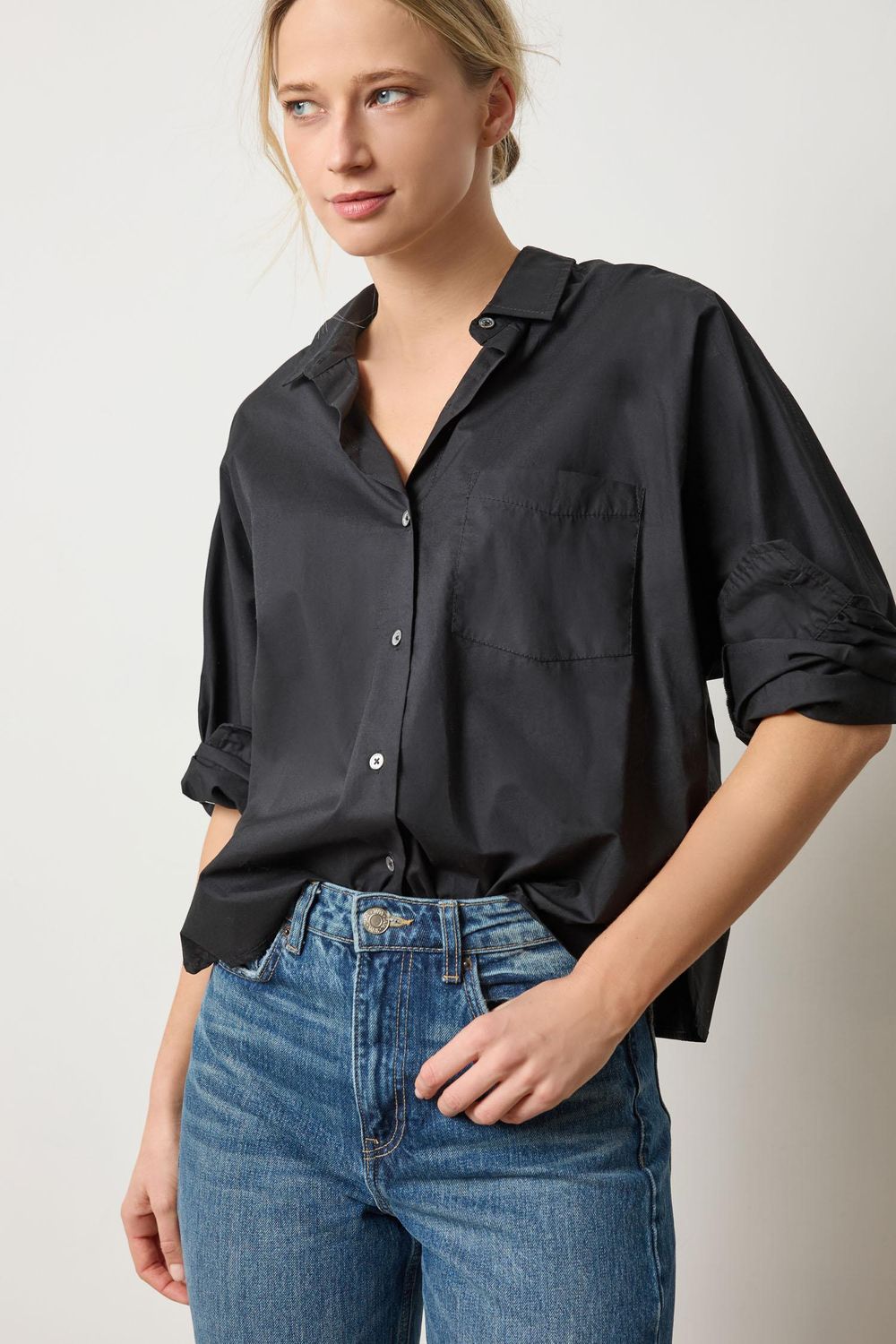 Dolman Sleeve Button Down