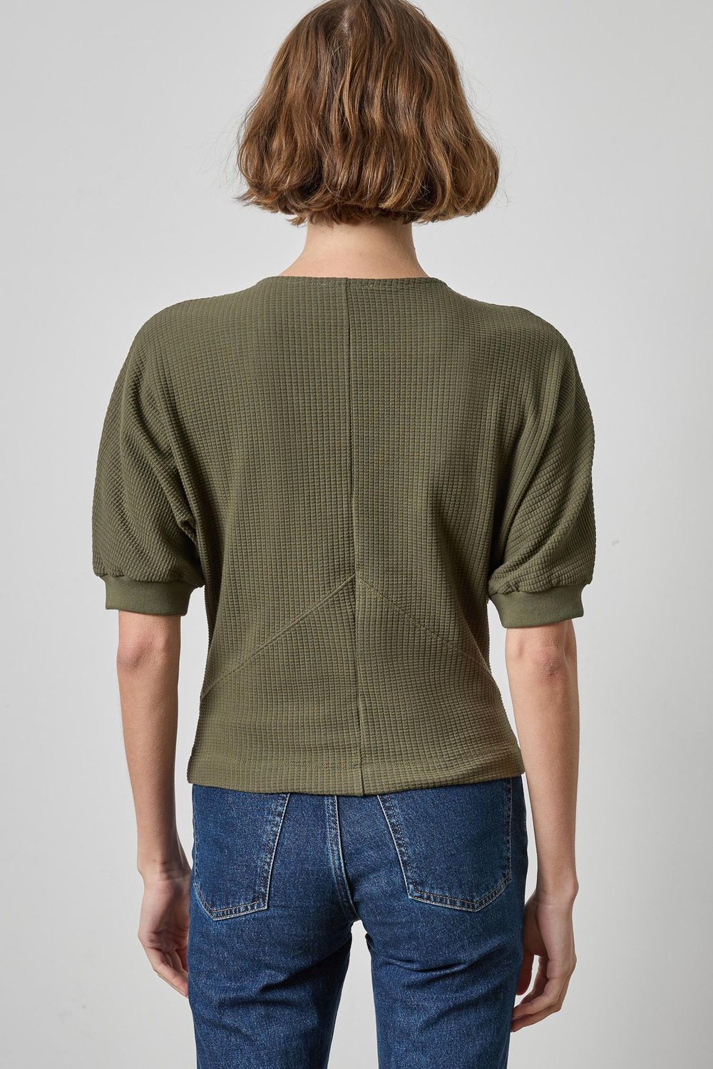 Seamed V-Neck Top