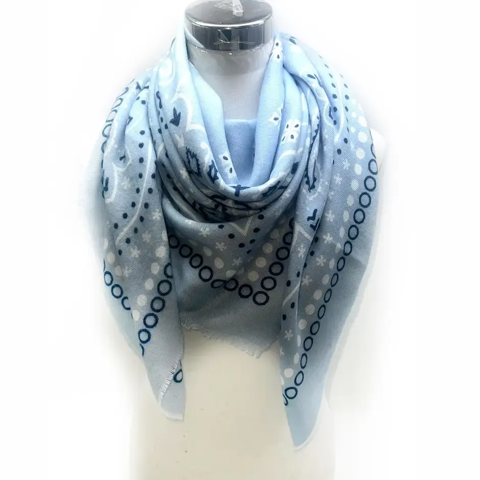 Large Square Paisley Bandana Scarf