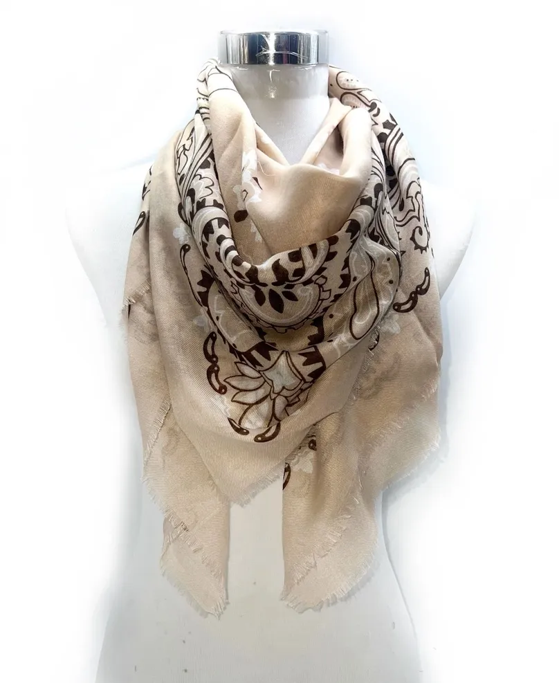 Large Square Paisley Bandana Scarf